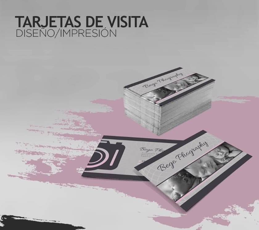 Tarjetas de visita para estudio de fotografía infantil